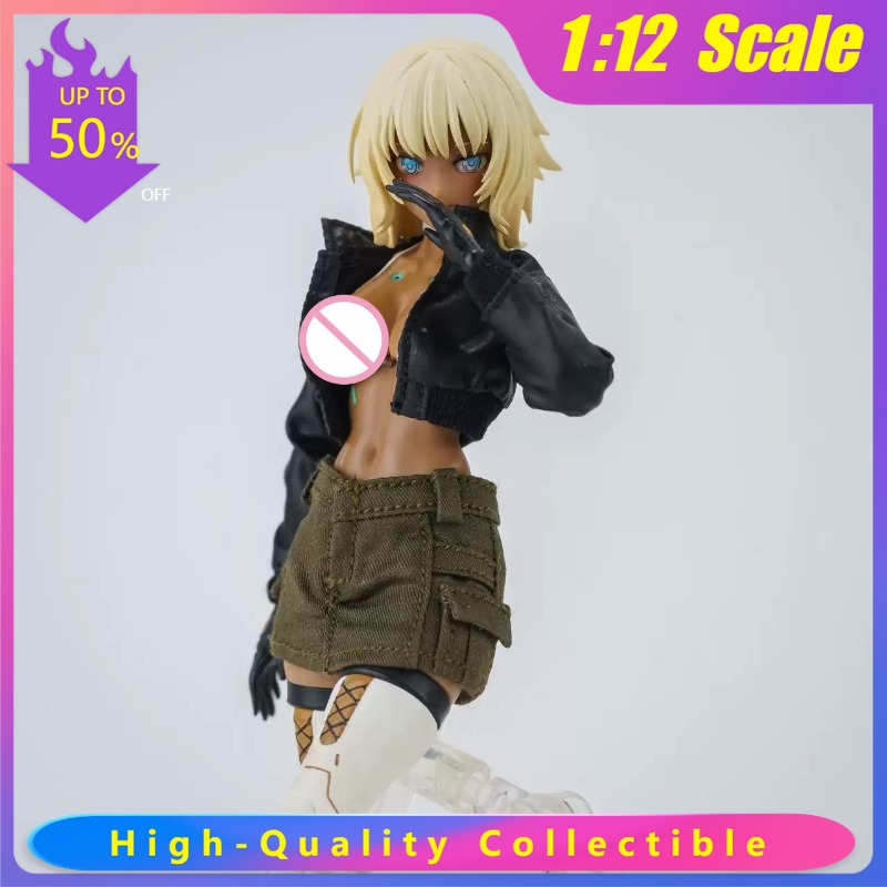 Leather Work Japan - 1/12 スケールアクションフィギュアショート PU レザージャケットワークスカート服モデルフィット 6 インチ