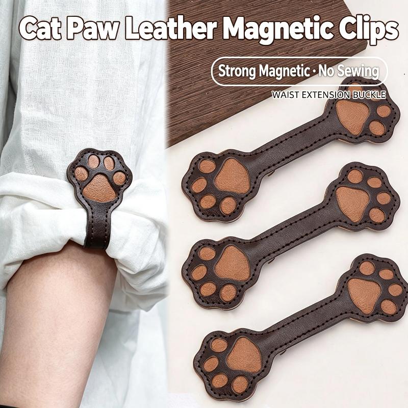 Leather Work Leather - 2個入り プレミアムレザー製 マグネティックスリーブクリップ 強力な磁力でしっかり固定 滑り止めデザイン オフィスワークやビジネスでの日常使いに最適