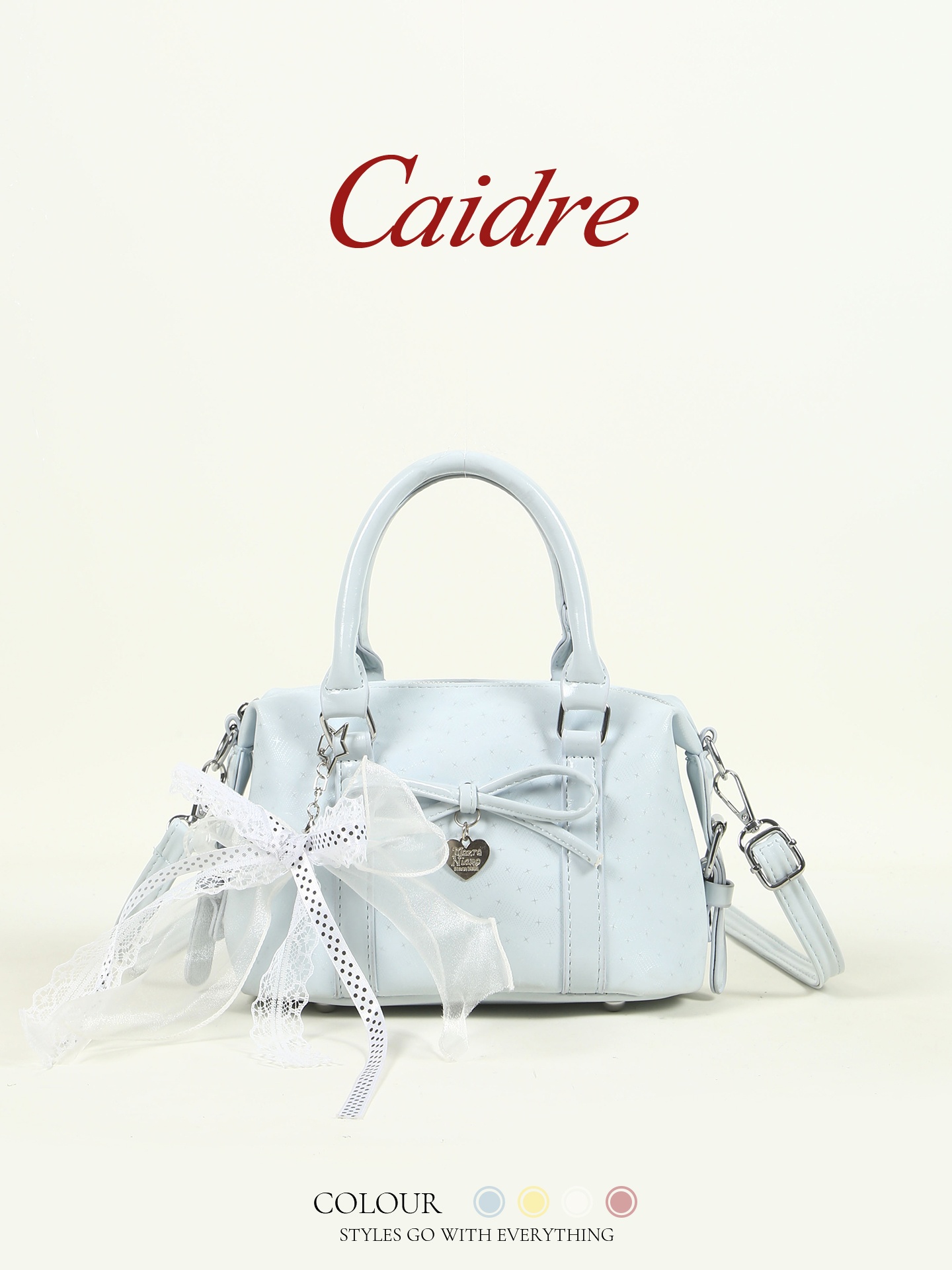 Leather Work Japan - Caidre バタフライノットボストンピローバッグ 2026 新作ハンドバッグシングルショルダー斜めクロススモールキャリーバッグソフト PU レザー