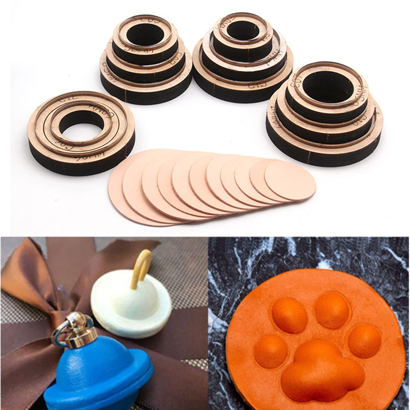 Leatherwork Templates - 1 個ラウンド革切削ダイス DIY コースター革テンプレートナイフダイ 50 ミリメートル/60