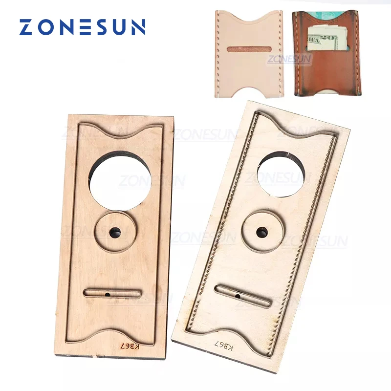 Leatherwork Templates - ZONESUN C2 銀行クレジットカードホルダーカスタム革切削ダイス手芸パンチングツール DIY 紙クリッカーダイ木製テンプレート