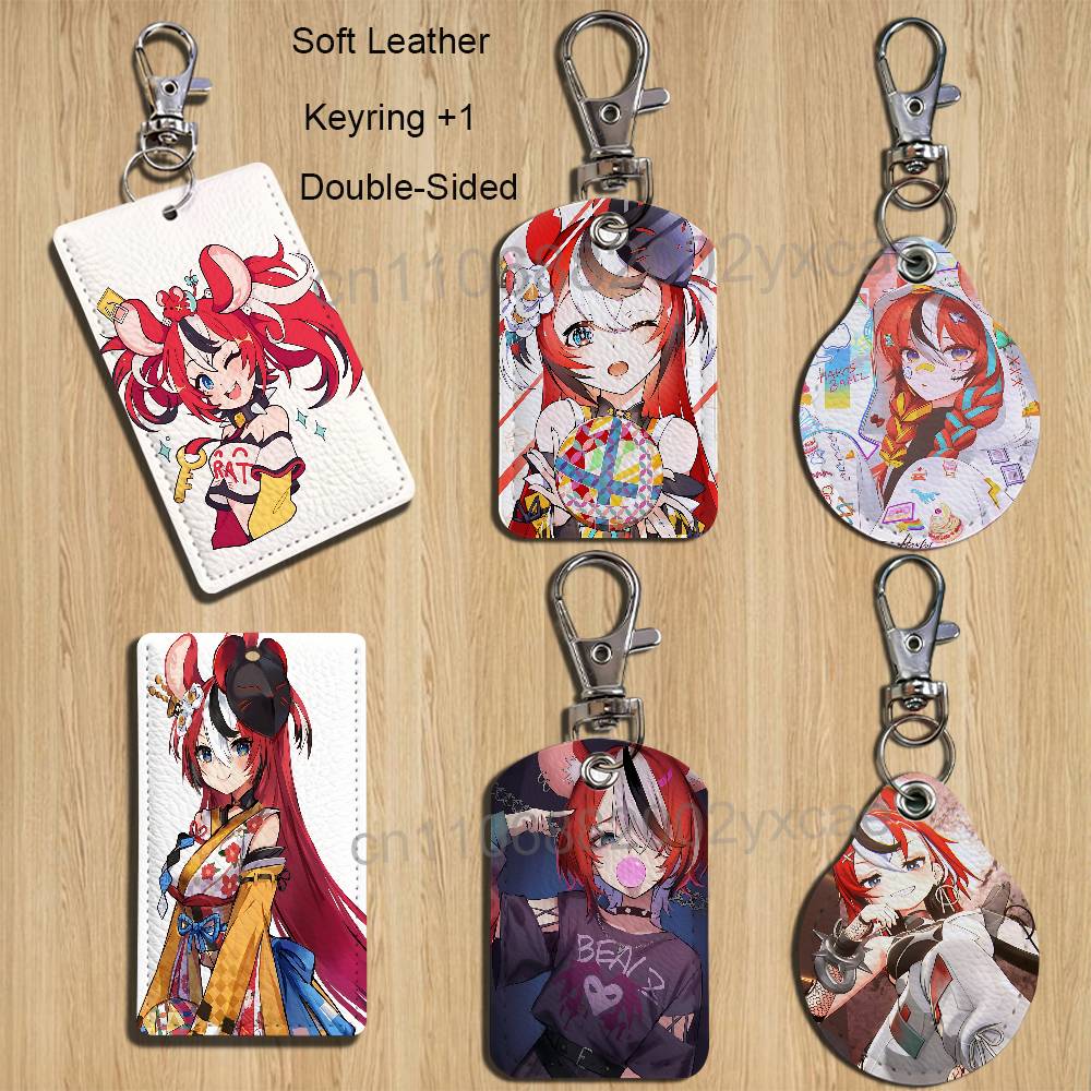 Leather Work Leather - かわいいハコスベールズタコダチホルダー銀行ビジネスワークカードホルダー学生カードケースバスカードキーホルダー