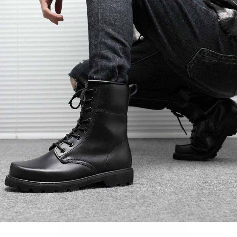 戦術用コンバットブーツ メンズ ハイカット 耐久性のあるレザ - Leatherwork Boots のレビューと価格