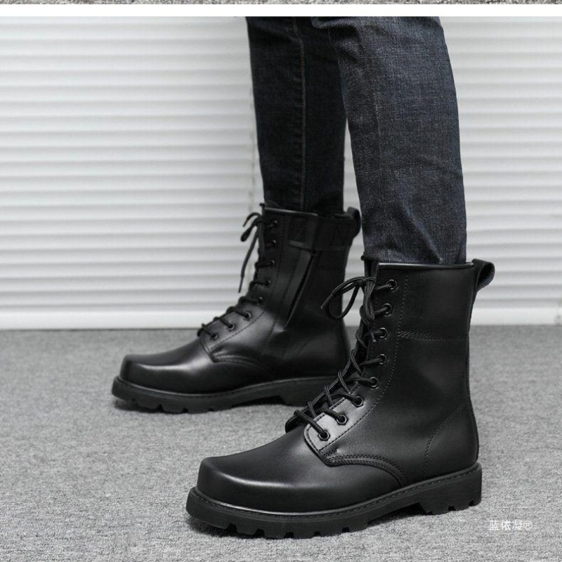 戦術用コンバットブーツ メンズ ハイカット 耐久性のあるレザ - Leatherwork Boots のレビューと価格