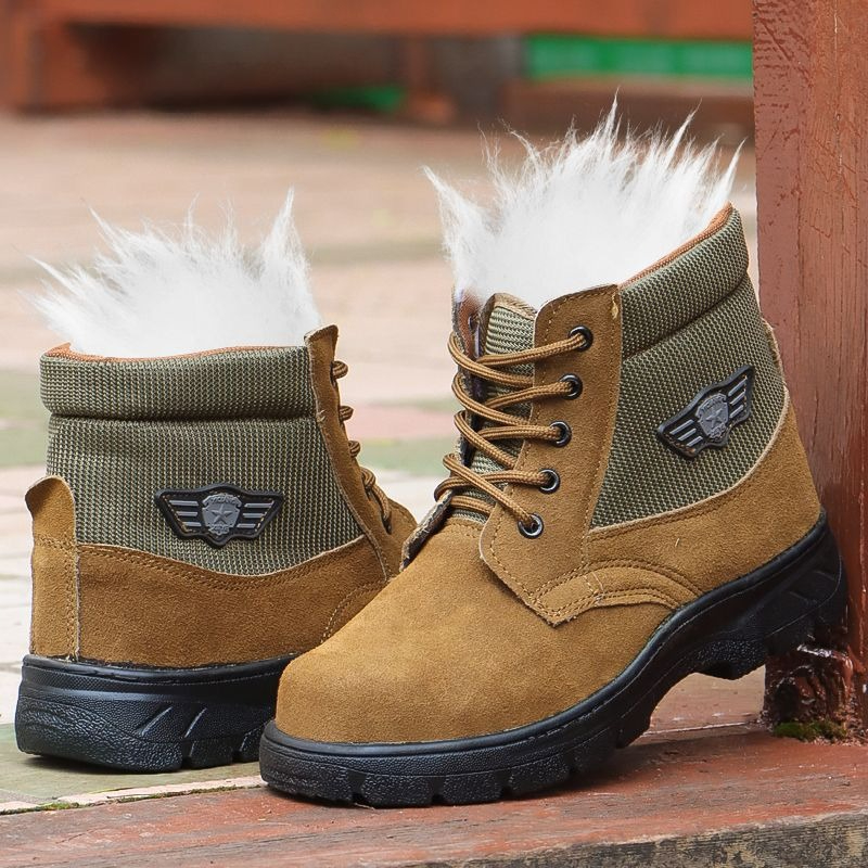 冬用メンズスノーブーツ 本革 ウール 暖かい アウトドア ラ - Leatherwork Boots のレビューと価格