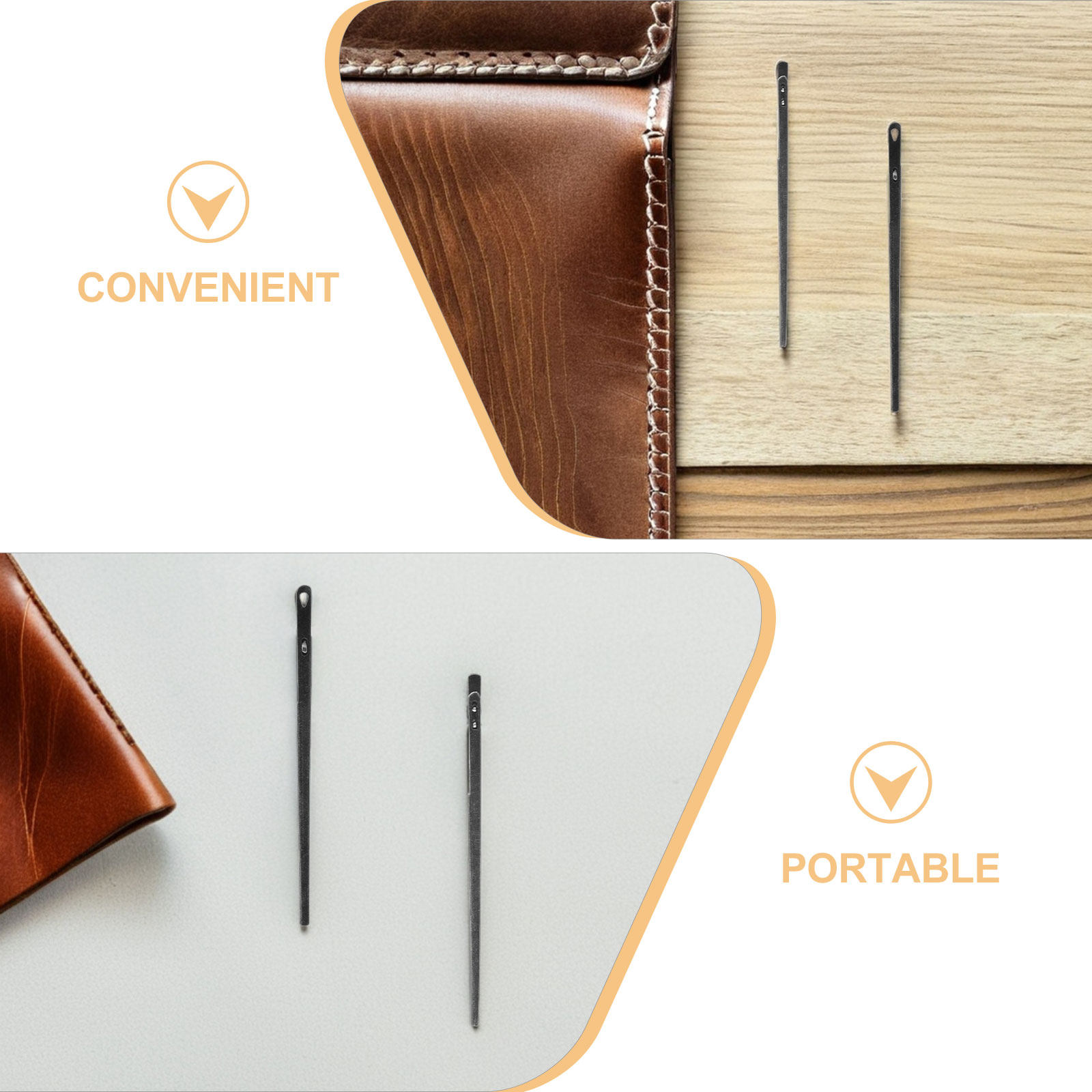 8本組縫製針 手動レース通し針 シングル・ダブルプロングスチ - Leatherwork Hand Sewing Needles のレビューと価格