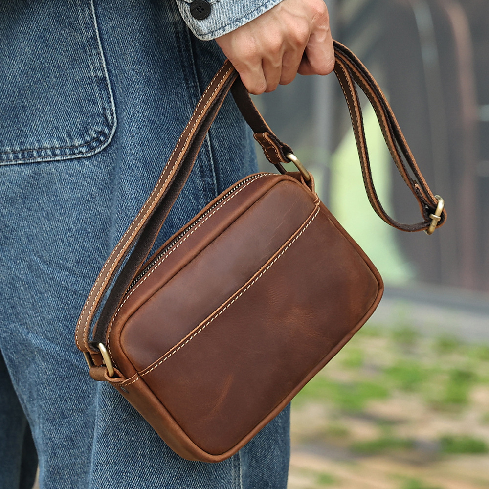高級本革メッセンジャーバッグ メンズ ヴィンテージレザー ク - Leather Work Bag Mens のレビューと価格