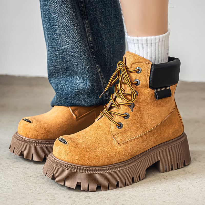 クラシックハイトップブーツアウトドアレザーメンズカジュアルア - Leatherwork Boots のレビューと価格