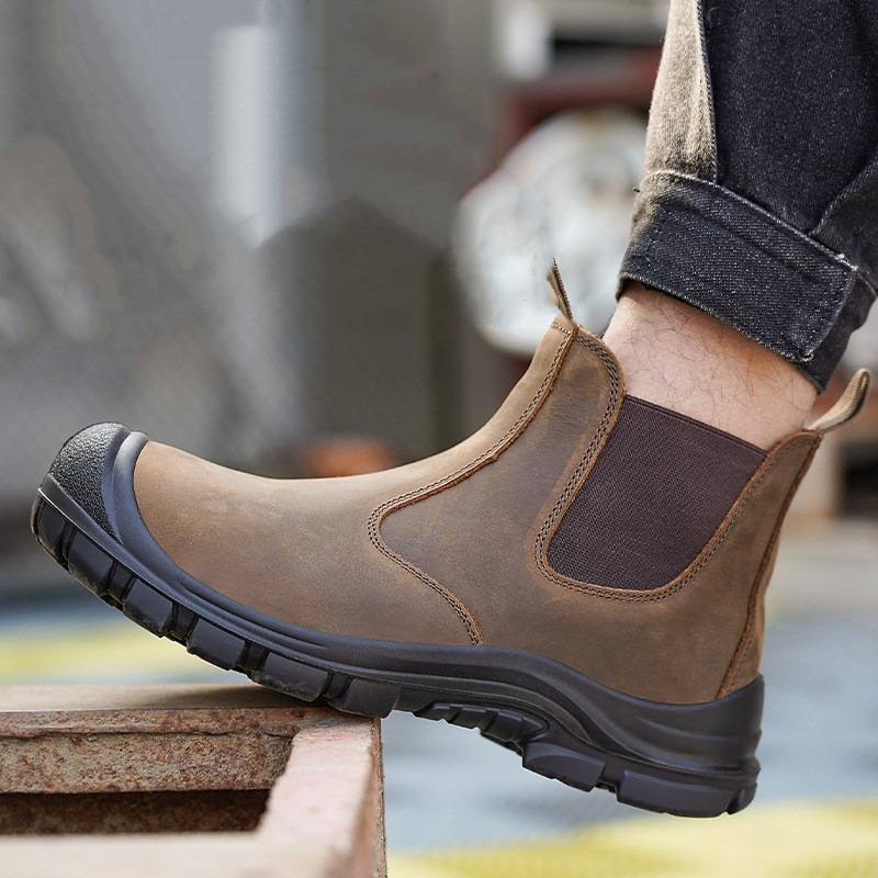 大きいサイズのメンズファッション、スチールトゥカバー付きワー - Leatherwork Boots のレビューと価格