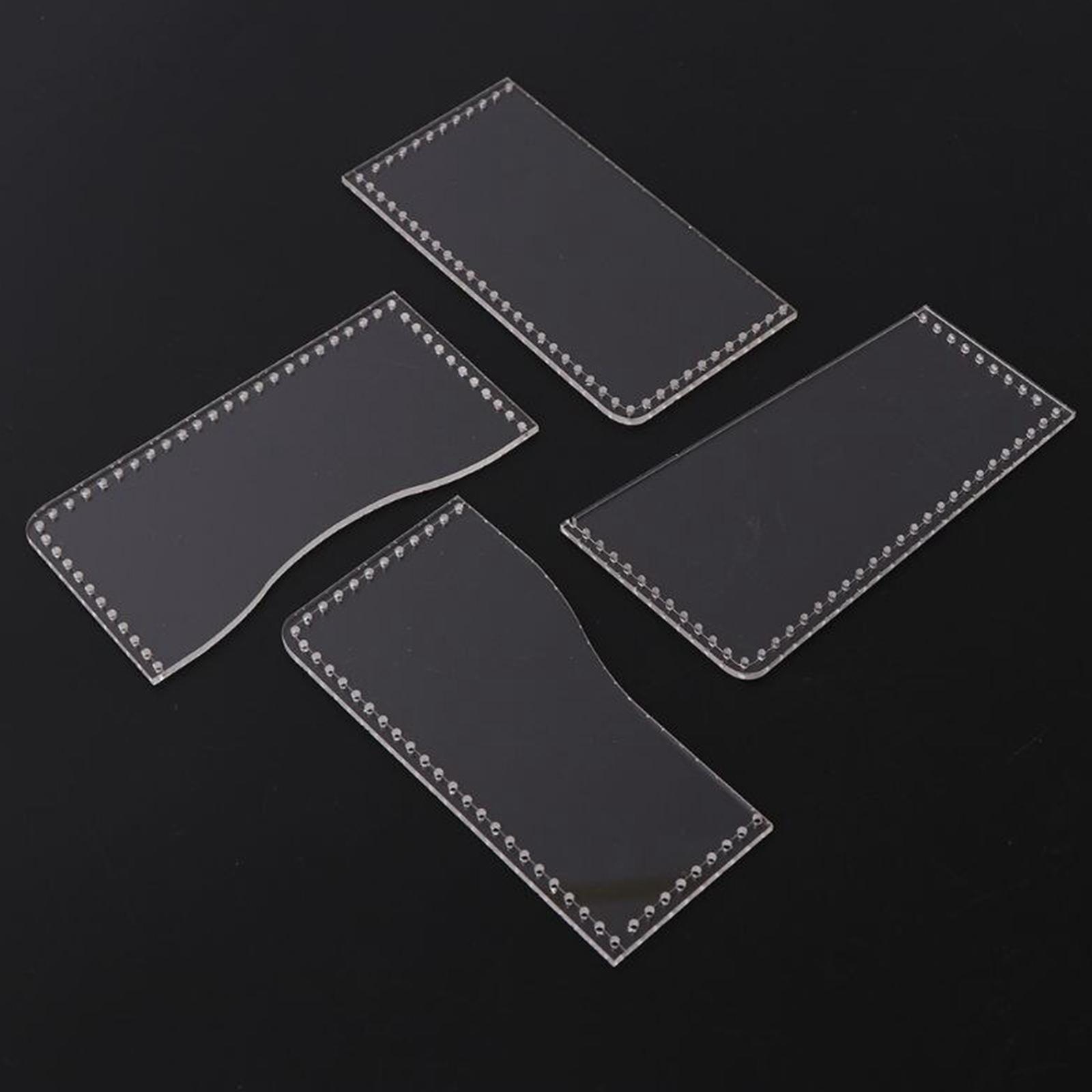 アクリルレザーウォレットカードバッグパターンステンシルクリア - Leatherwork Templates のレビューと価格