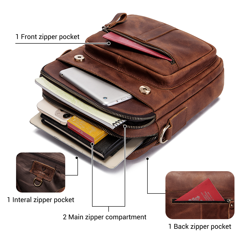 ヒューマン-男性用本革ショルダーバッグ,ファッショナブルな作 - Leather Work Bag Mens のレビューと価格