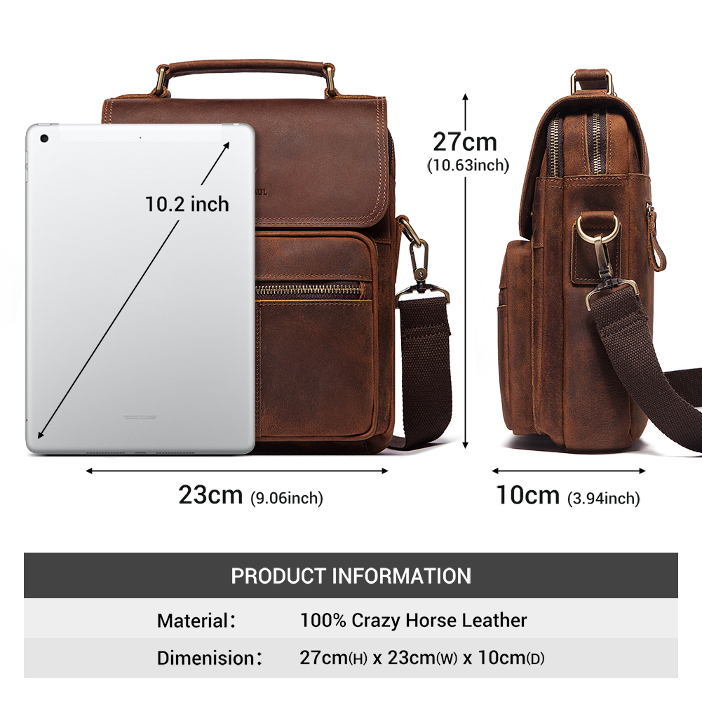 ヒューマン-男性用本革ショルダーバッグ,ファッショナブルな作 - Leather Work Bag Mens のレビューと価格