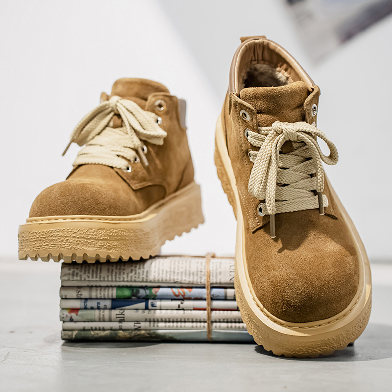 メンズ高級スエード乗馬ブーツ アウトドアカジュアルレザーブー - Leatherwork Boots のレビューと価格