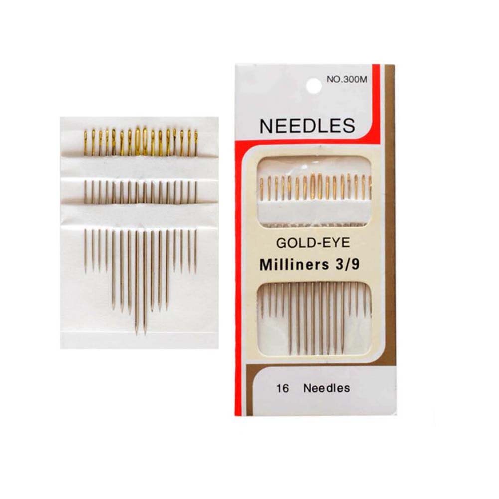 大きな目穴のセルフスレッディング手縫い針16本セット、革、シ - Leatherwork Hand Sewing Needles のレビューと価格