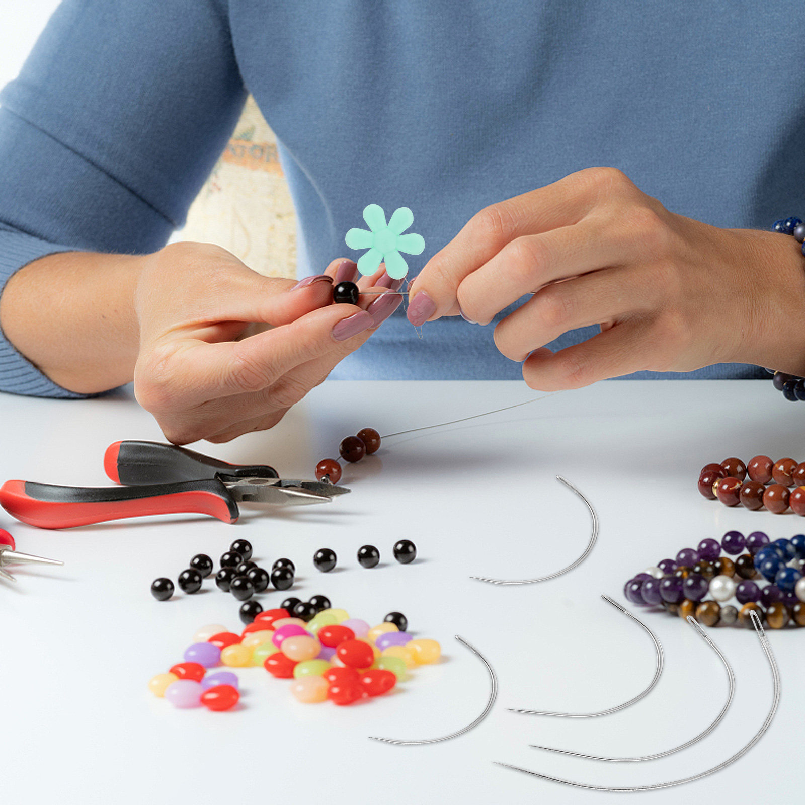人間工学に基づいた大型湾曲針セット 2.0 2.5 3.0  - Leatherwork Hand Sewing Needles のレビューと価格