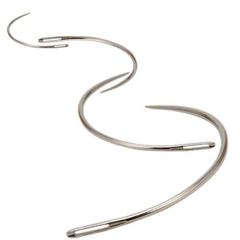 4本入り大型湾曲針キット シルバー手縫い針 DIY革細工やカ - Leatherwork Hand Sewing Needles のレビューと価格