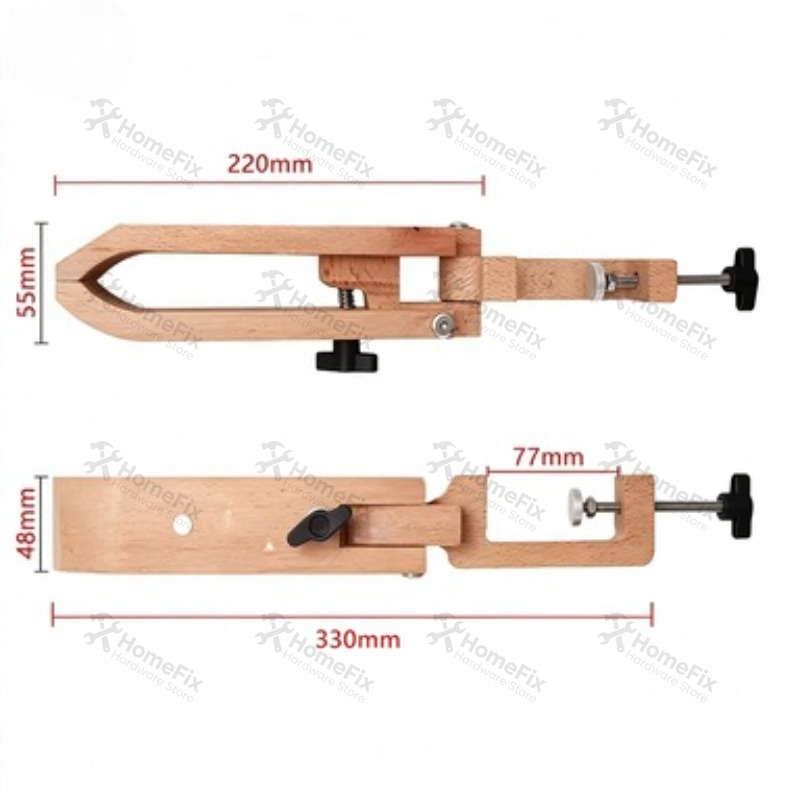 木製ステッチングホース 1個、デスクトップレザークラフトバイ - Leatherwork Vise のレビューと価格