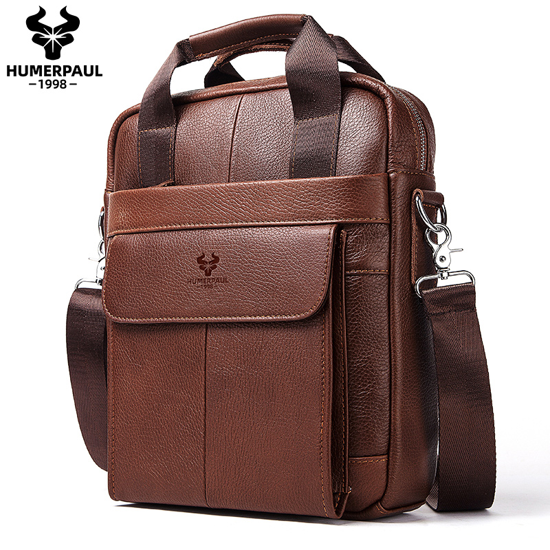 耐久性のある本革バッグ男性用高品質ビジネスクロスボディスリン - Leather Work Bag Mens のレビューと価格