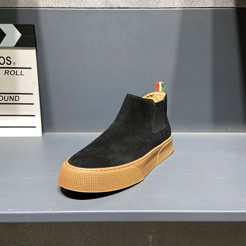 2026秋冬メンズチェルシーブーツ スリップオン PUレザー - Leatherwork Boots のレビューと価格