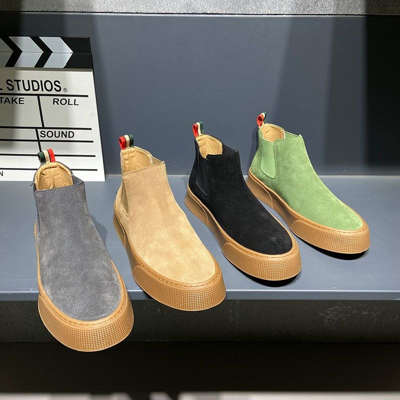 2026秋冬メンズチェルシーブーツ スリップオン PUレザー - Leatherwork Boots のレビューと価格